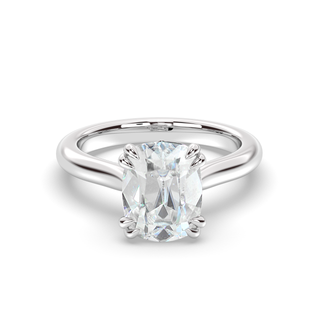 Amsterdam Lotus Prong, Antique Old Mine Elongated Cushion Lab Diamond