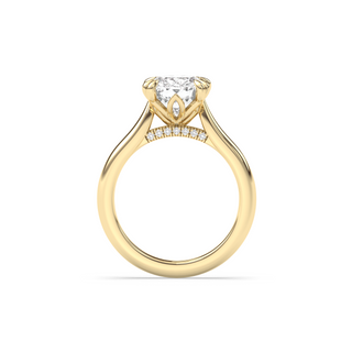Amsterdam Lotus Prong, Antique Old Mine Elongated Cushion Lab Diamond