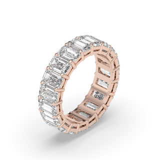 Athens Emerald Cut Lab Diamond Eternity Band