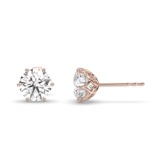 Amsterdam Tulip Earrings, 1ctw Round Studs