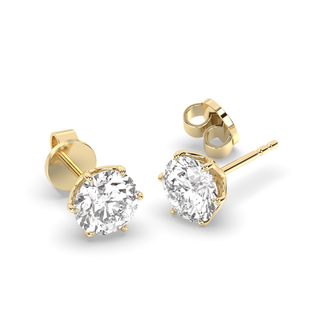Amsterdam Tulip Earrings, 2ctw Round Studs
