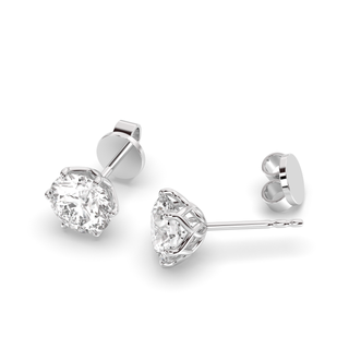 Amsterdam Tulip Earrings, 1ctw Round Studs