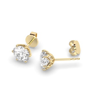 Amsterdam Tulip Earrings, 1ctw Round Studs