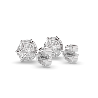 Amsterdam Tulip Earrings, 1ctw Round Studs
