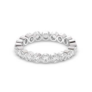 Olive Round Eternity Lab Diamond Wedding Band
