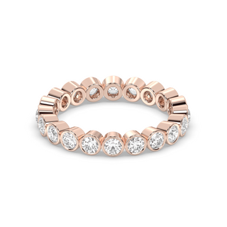 Olive Round Eternity Lab Diamond Wedding Band