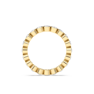 Olive Round Eternity Lab Diamond Wedding Band