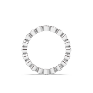 Olive Round Eternity Lab Diamond Wedding Band