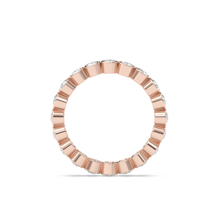 Olive Round Eternity Lab Diamond Wedding Band