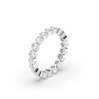 Olive Round Eternity Lab Diamond Wedding Band