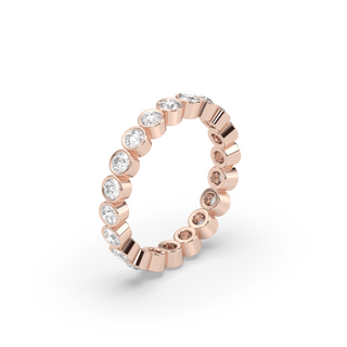Olive Round Eternity Lab Diamond Wedding Band
