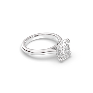 Amsterdam Lotus Prong, Antique Old Mine Elongated Cushion Lab Diamond