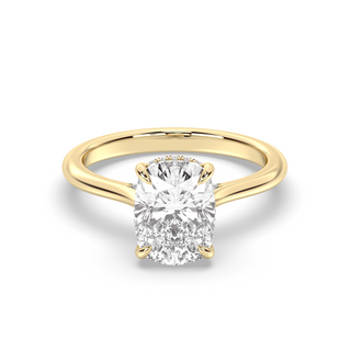 Budapest Cushion Solitaire, Elongated Cushion Cut