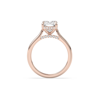 Budapest Cushion Solitaire, Elongated Cushion Cut