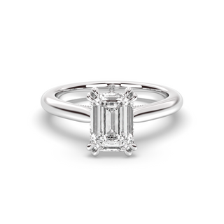 Vintage Amsterdam Lotus Prong, Emerald Cut