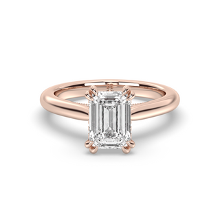 Vintage Amsterdam Lotus Prong, Emerald Cut