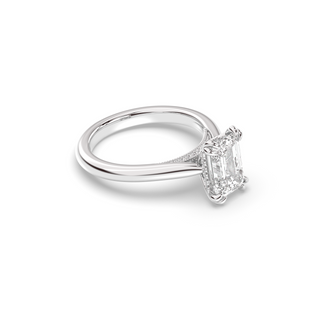 Vintage Amsterdam Lotus Prong, Emerald Cut