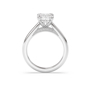 Vintage Amsterdam Lotus Prong, Emerald Cut