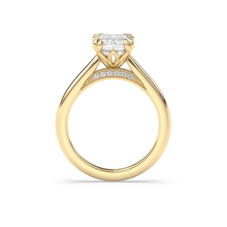 Vintage Amsterdam Lotus Prong, Emerald Cut