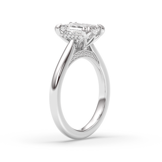 Vintage Amsterdam Lotus Prong, Emerald Cut