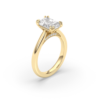Vintage Amsterdam Lotus Prong, Radiant Cut