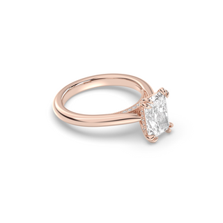Vintage Amsterdam Lotus Prong, Radiant Cut