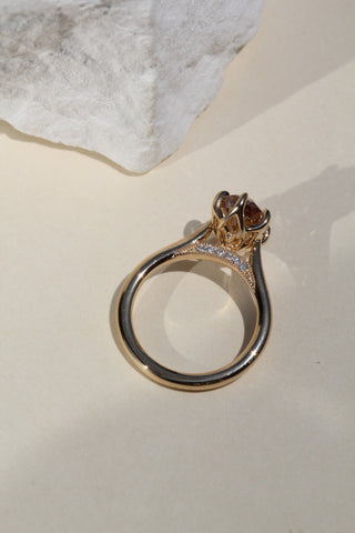 3 Honey Cognac Oval Lab Diamond Vintage Monaco