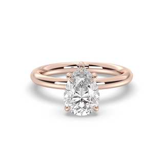 London Hidden Halo Solitaire, Pear Cut