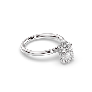 London Hidden Halo Solitaire, Pear Cut