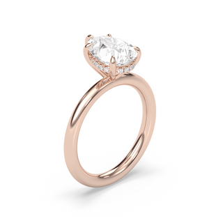 London Hidden Halo Solitaire, Pear Cut