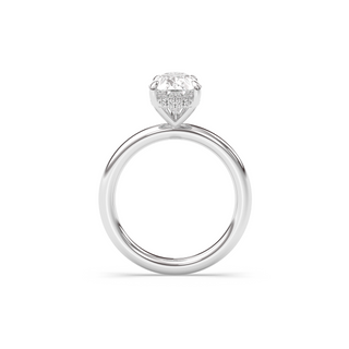 London Hidden Halo Solitaire, Pear Cut