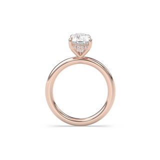 London Hidden Halo Solitaire, Pear Cut