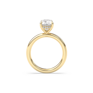 London Hidden Halo Solitaire, Pear Cut